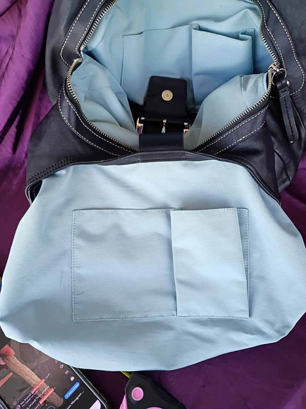 Coach Lynn Hobo Black Leather Shoulder Bag with Silver Buckle - Picture 10 of 11